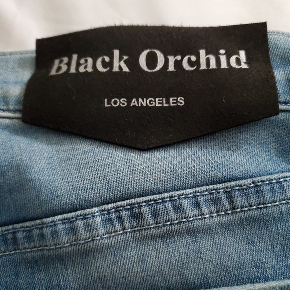 Black Orchard Rhinestone Jeans by Julien Jarmoune, Size 30 - Picture 6 of 8